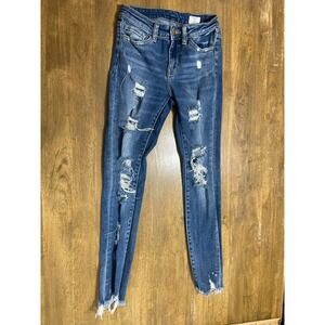 Bridge by GLY Jeans, Women's Size 24, Blue, Denim, Skinny, Ripped, Distressed